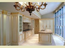 A bespoke painted and gilded Halliday's kitchen